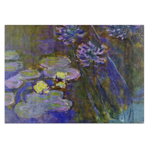 Claude Monet Seerosen Agapanthus Vintage Kunst Schneidebrett