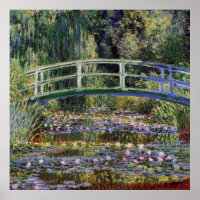 Claude Monet, Seerosen, japanische Brücke, Garten,
