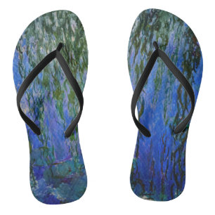 Claude Monet - Seerosen mit Trauerweide Flip Flops