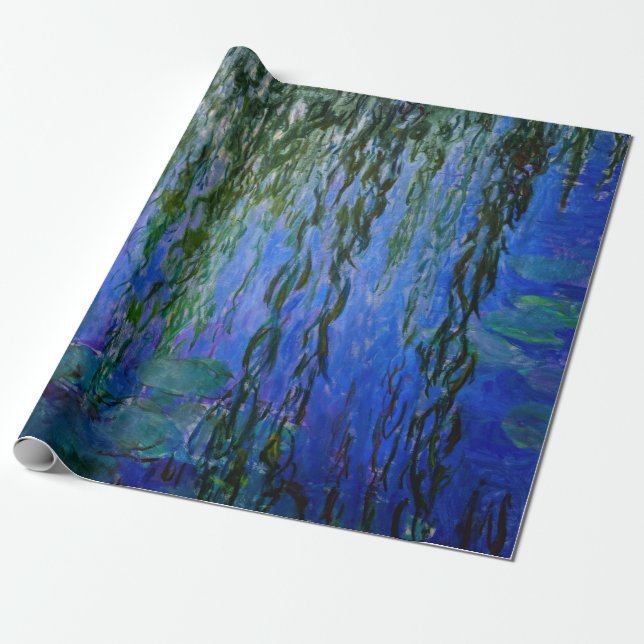 Claude Monet - Seerosen mit Trauerweide Geschenkpapier (Ungerollt)