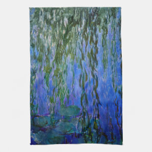 Claude Monet - Seerosen mit Trauerweide Geschirrtuch