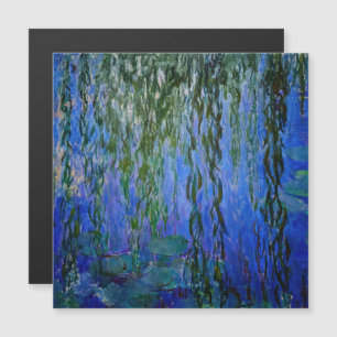 Claude Monet - Seerosen mit Trauerweide Magnetkarte