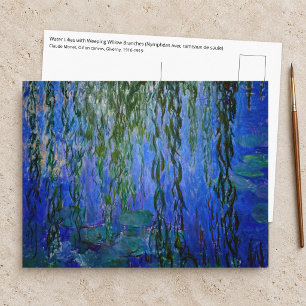 Claude Monet - Seerosen mit Trauerweide Postkarte