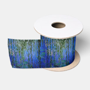 Claude Monet - Seerosen mit Trauerweide Satinband