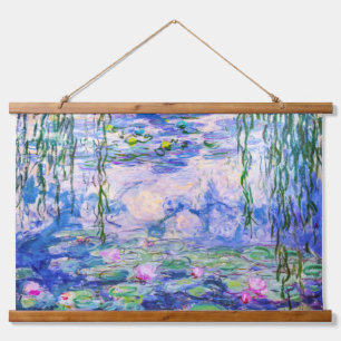 Claude Monet - Seerosen / Nympheas 1919 Wandteppich Mit Holzrahmen