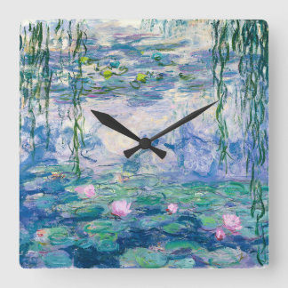 CLAUDE MONET - Seerosen Quadratische Wanduhr