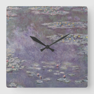 Claude Monet - Seerosen Quadratische Wanduhr