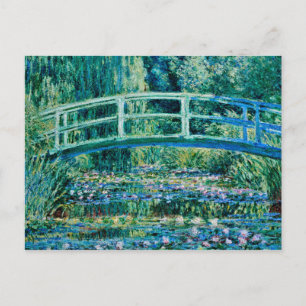Claude Monet - Seerosen und Japanische Brücke Postkarte