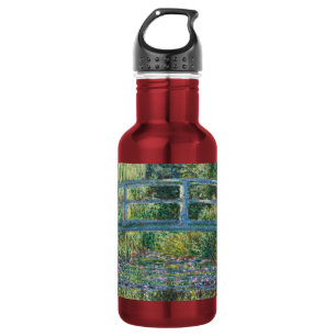 Claude Monet - Seerosenteich, Grüne Harmonie Edelstahlflasche