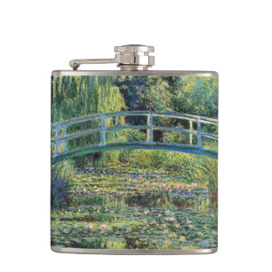 Claude Monet - Seerosenteich & Japan-Brücke Flachmann