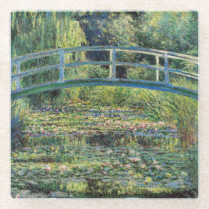 Claude Monet - Seerosenteich & Japan-Brücke Glasuntersetzer