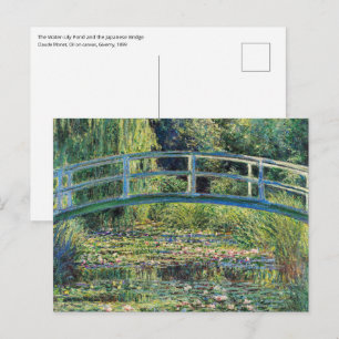 Claude Monet - Seerosenteich & Japanische Brücke Postkarte