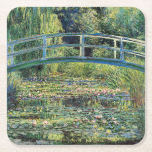 Claude Monet - Seerosenteich & Japanische Brücke Rechteckiger Pappuntersetzer