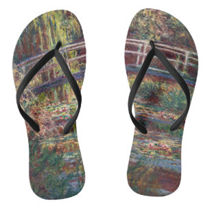 Claude Monet - Seerosenteich, Rosa Harmonie Flip Flops
