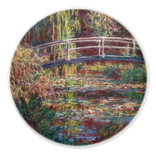 Claude Monet - Seerosenteich, Rosa Harmonie Keramikknauf