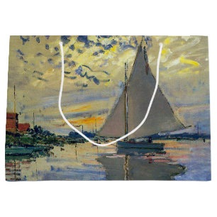 Claude Monet - Segelboot in Le Petit-Gennevilliers Große Geschenktüte