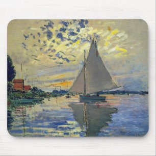 Claude Monet - Segelboot in Le Petit-Gennevilliers Mousepad