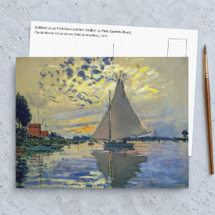 Claude Monet - Segelboot in Le Petit-Gennevilliers Postkarte