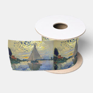 Claude Monet - Segelboot in Le Petit-Gennevilliers Satinband