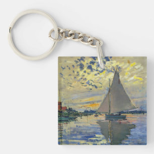 Claude Monet - Segelboot in Le Petit-Gennevilliers Schlüsselanhänger