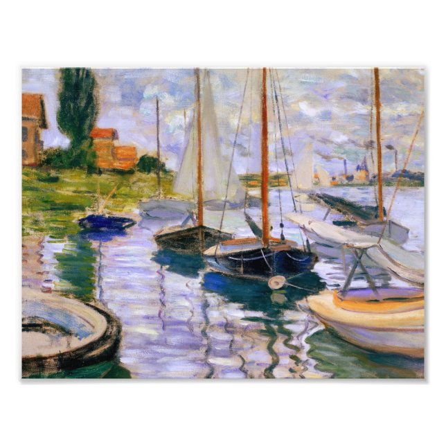 Claude Monet - Segelboote auf der Seine Fotodruck (Vorne)