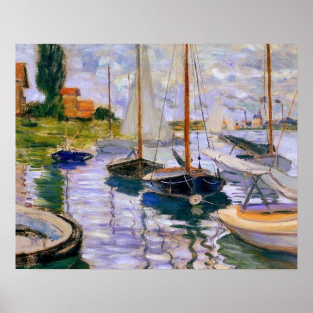 Claude Monet - Segelboote auf der Seine Poster (Vorne)