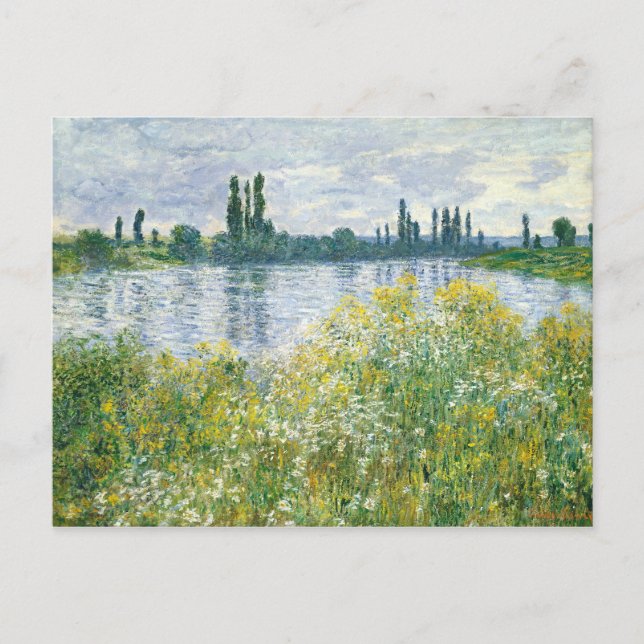 Claude Monet | Seine-Ufer, Vetheuil, 1880 Postkarte (Vorderseite)