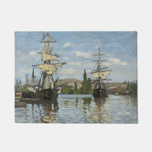 Claude Monet Ships auf der Seine Fußmatte