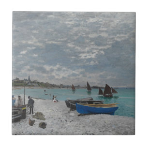 Claude Monet Sky Clouds Boats Sea Fliese