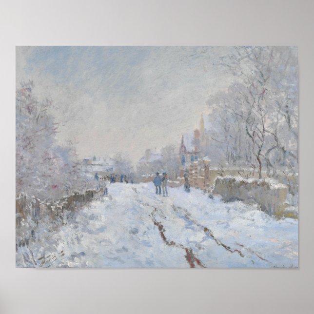 Claude Monet - Snow Scene at Argenteuil Poster (Vorne)