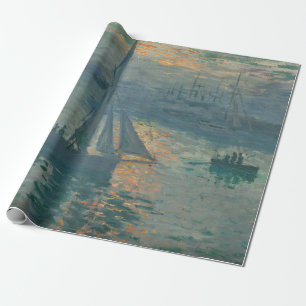 Claude Monet Sonnenaufgang Marine Segelboot Impres Geschenkpapier