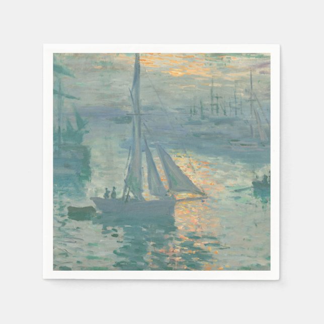 Claude Monet - Sonnenaufgang Serviette (Vorderseite)