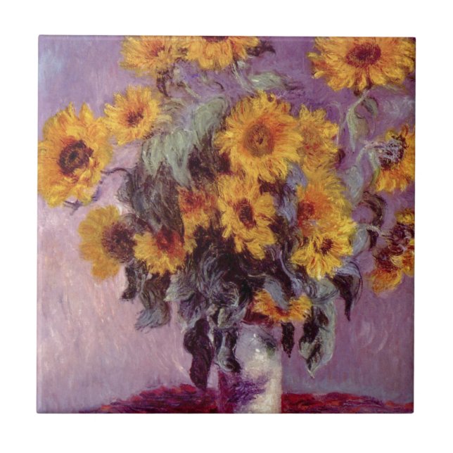 Claude Monet // Sonnenblumen Fliese (Vorderseite)