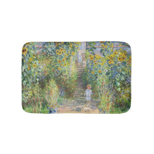 Claude Monet Sonnenblumengarten in Vétheuil Badematte