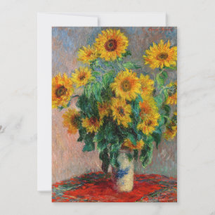 Claude Monet - Sonnenblumenstrauß Dankeskarte