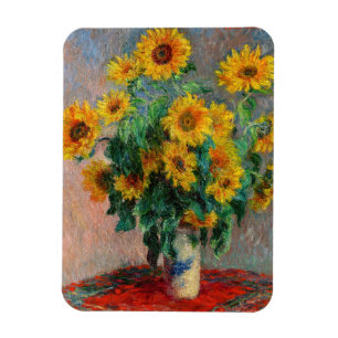 Claude Monet - Sonnenblumenstrauß Magnet