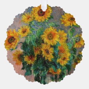 Claude Monet - Sonnenblumenstrauß Ornament Karte