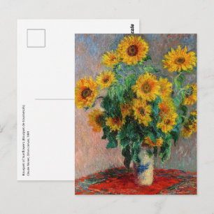Claude Monet - Sonnenblumenstrauß Postkarte