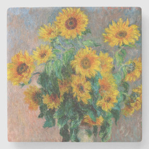 Claude Monet - Sonnenblumenstrauß Steinuntersetzer
