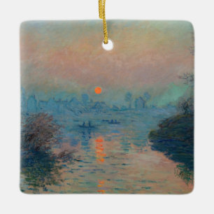 Claude Monet - Sonnenuntergang an der Seine bei La Keramikornament