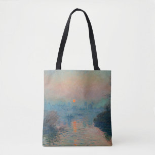 Claude Monet - Sonnenuntergang an der Seine in Lav