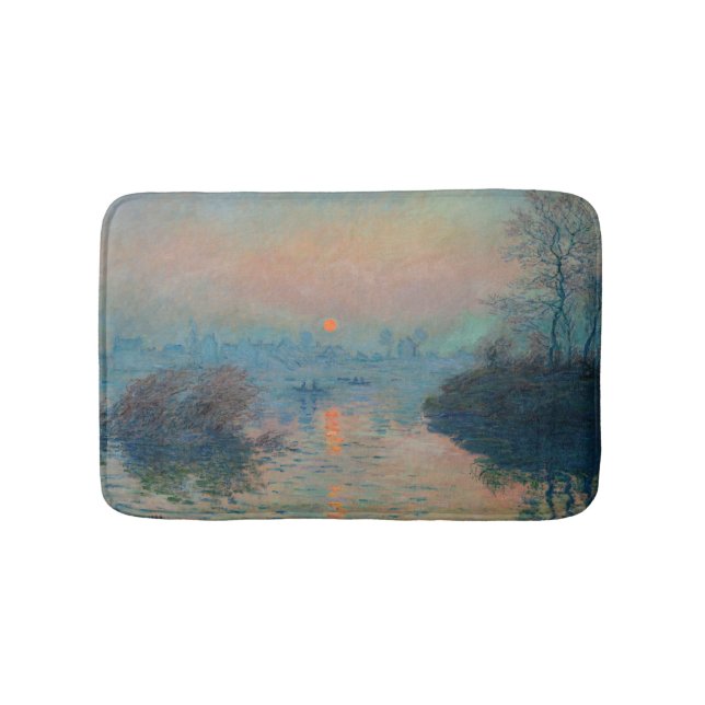 Claude Monet - Sonnenuntergang auf der Seine am La Badematte (Vorderseite)