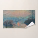 Claude Monet - Sonnenuntergang auf der Seine am La Badhandtuch Set<br><div class="desc">Sonnenuntergang auf der Seine am Lavacourt,  Wintereffekt / Soleil Couchant sur la Seine a Lavacourt,  Effekt d'hiver - Claude Monet,  Öl auf der Leinwand,  1880</div>
