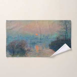 Claude Monet - Sonnenuntergang auf der Seine am La Badhandtuch Set
