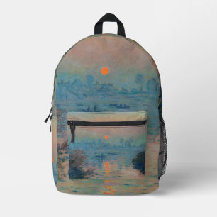 Claude Monet - Sonnenuntergang auf der Seine am La Bedruckter Rucksack