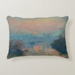 Claude Monet - Sonnenuntergang auf der Seine am La Dekokissen<br><div class="desc">Sonnenuntergang auf der Seine am Lavacourt,  Wintereffekt / Soleil Couchant sur la Seine a Lavacourt,  Effekt d'hiver - Claude Monet,  Öl auf der Leinwand,  1880</div>