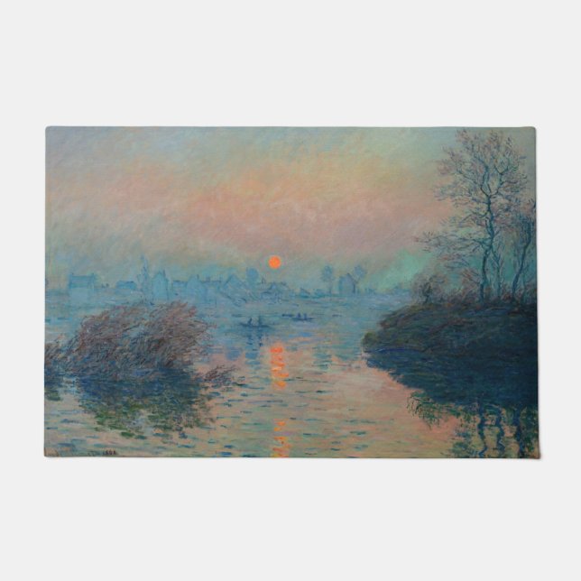 Claude Monet - Sonnenuntergang auf der Seine am La Fußmatte (Vorderseite)