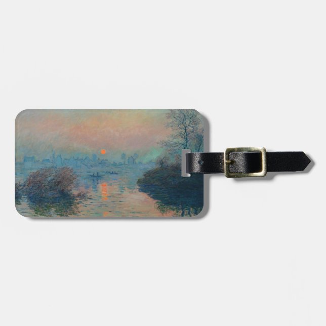 Claude Monet - Sonnenuntergang auf der Seine am La Gepäckanhänger (Vorderseite horizontal)