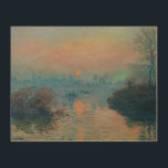 Claude Monet - Sonnenuntergang auf der Seine am La Holzdruck<br><div class="desc">Sonnenuntergang auf der Seine am Lavacourt,  Wintereffekt / Soleil Couchant sur la Seine a Lavacourt,  Effekt d'hiver - Claude Monet,  Öl auf der Leinwand,  1880</div>