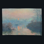 Claude Monet - Sonnenuntergang auf der Seine am La Kissenbezug<br><div class="desc">Sonnenuntergang auf der Seine am Lavacourt,  Wintereffekt / Soleil Couchant sur la Seine a Lavacourt,  Effekt d'hiver - Claude Monet,  Öl auf der Leinwand,  1880</div>